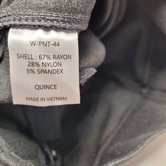 Quince Gray Rayon Blend Stretch Pull On‎ Cropped Pants Women's Size M - Picture 6 of 6